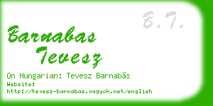 barnabas tevesz business card